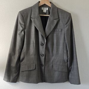 Worthington Charcoal Plaid Suit Jacket